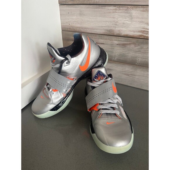 Nike KD 4 Galaxy Metallic Silver Total Orange Dark Grey FD2635-001 Mensize7.5/W9 main image 10